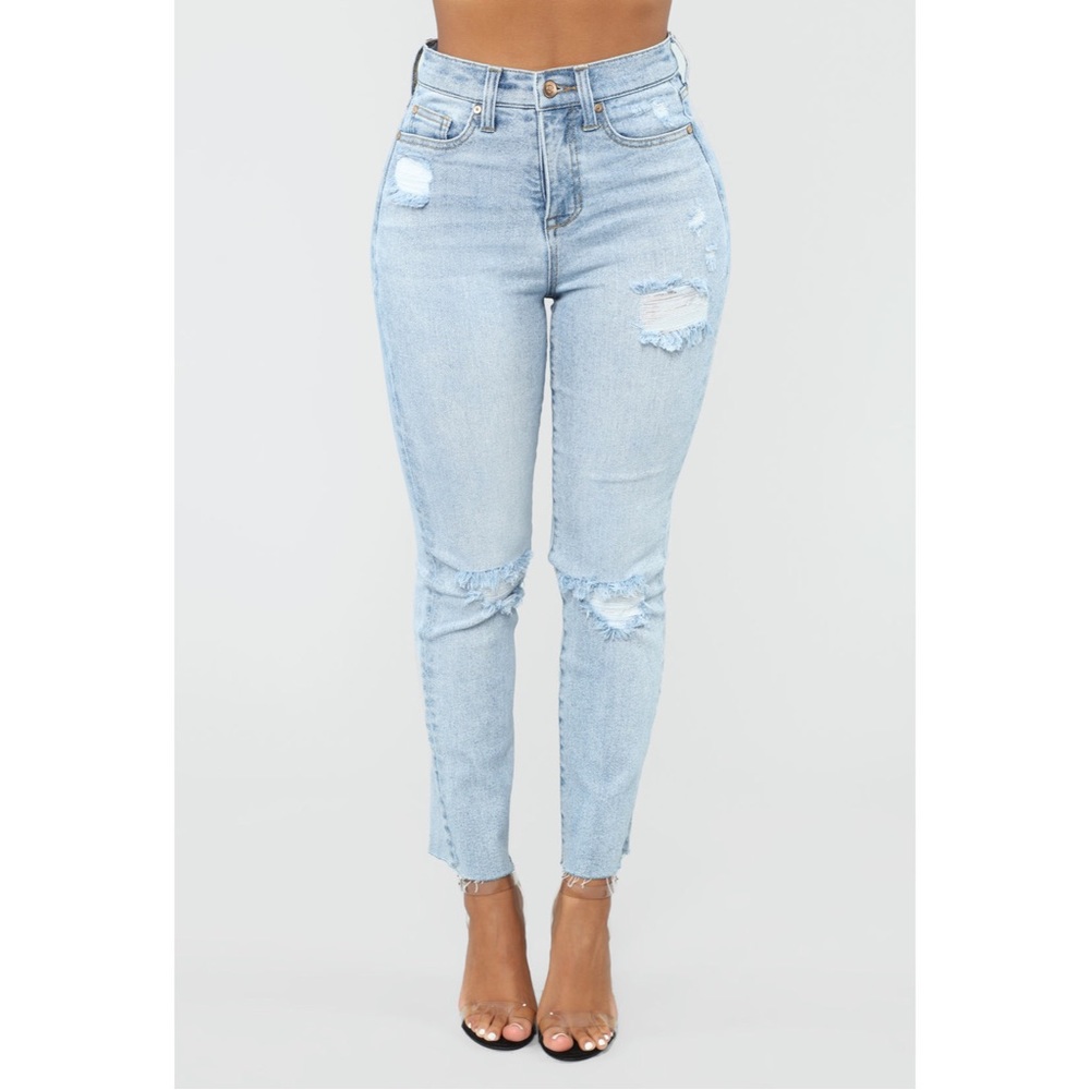Distressed Mom Jeans
